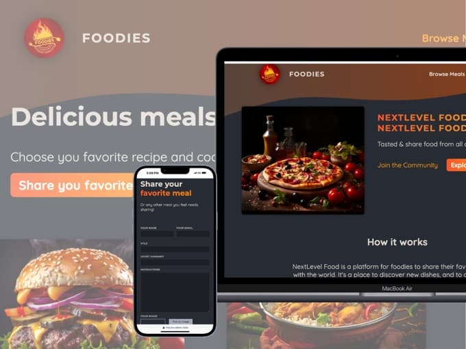 Foodies web development project thumbnail